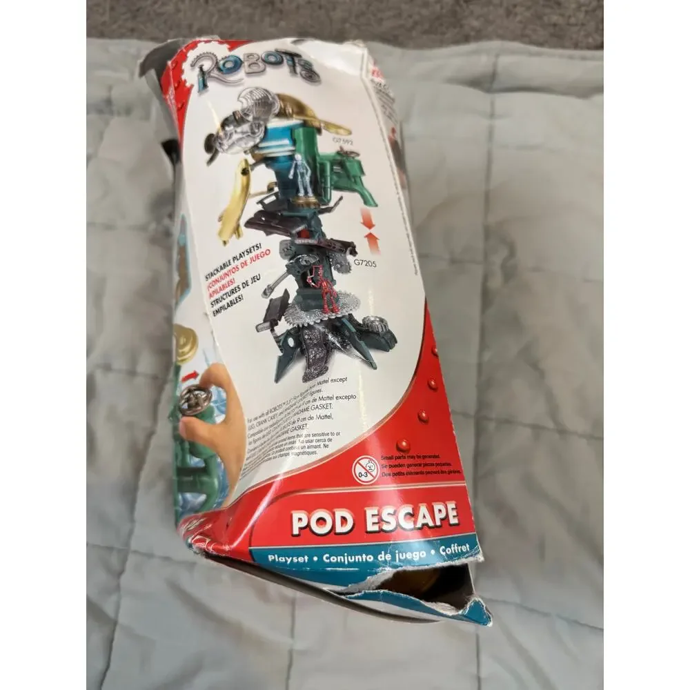 Robots Pod Escape Playset Mattel Movie Toy + 3 Action Figures